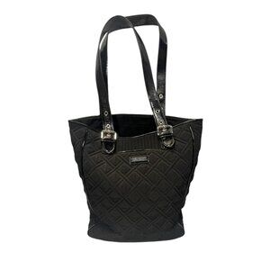 Vera Bradley North South Signature Tote Sling Bag - Black